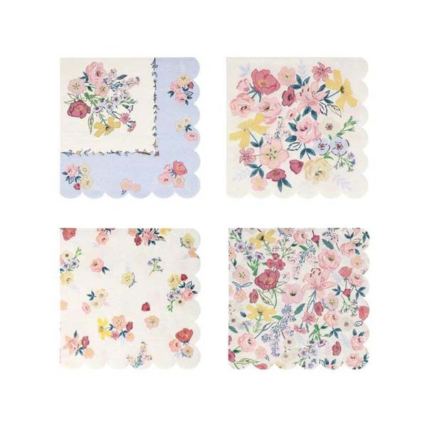 Meri Meri English Garden Vintage Large Napkins - Pack of 16