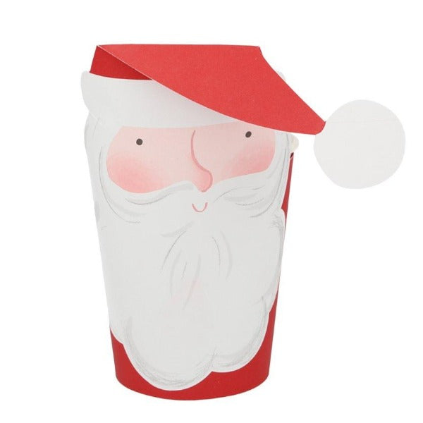 Meri Meri Jolly Santa Christmas Paper Cups (Pack of 8)