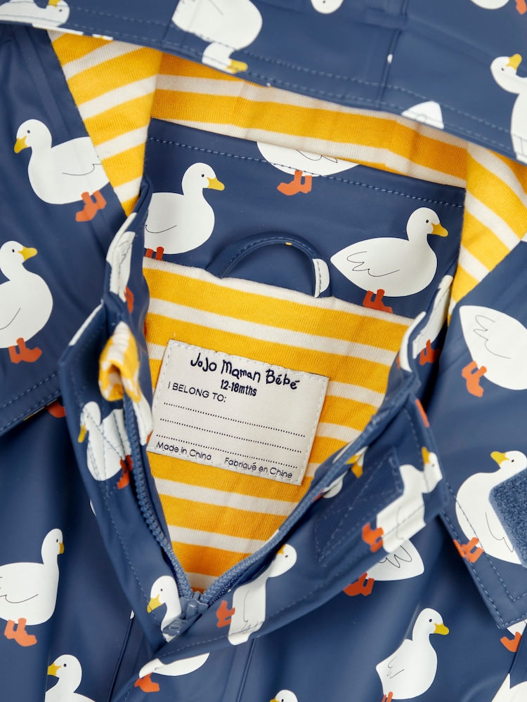 Jojo Maman Bebe Denim Blue Duck Waterproof Jacket (5 - 6 yrs)