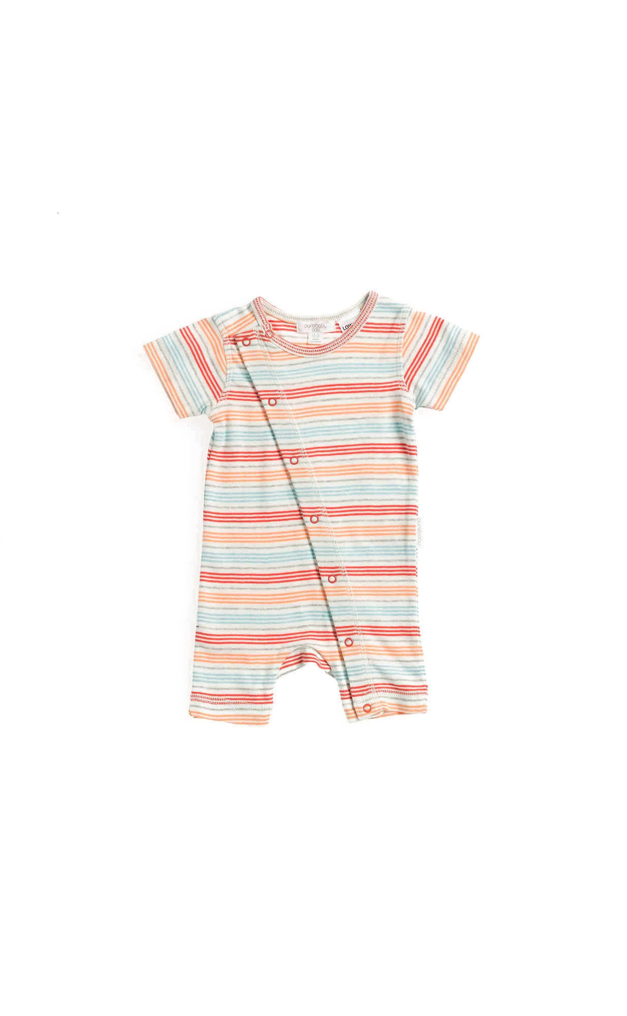 Purebaby Carnival Growsuit (Carnival Stripe), , Children's Clothing, Purebaby, Party Twinkle | PO BOX 3145 BRIGHTON VIC 3186 AUSTRALIA | www.partytwinkle.com.au