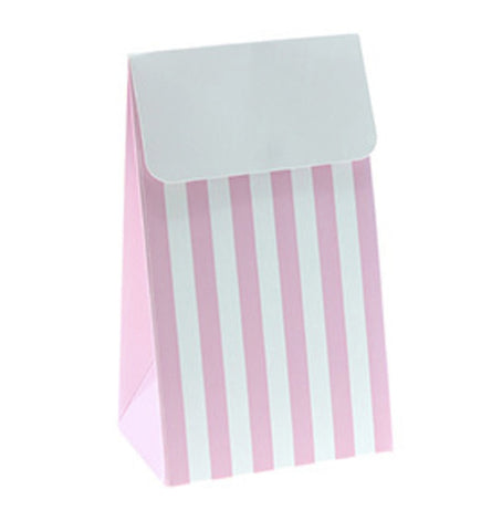 * Sambellina Pink Stripe Party Treat Boxes (12), , Treat Box, Sambellina, Party Twinkle | PO BOX 3145 BRIGHTON VIC 3186 AUSTRALIA | www.partytwinkle.com.au  - 1