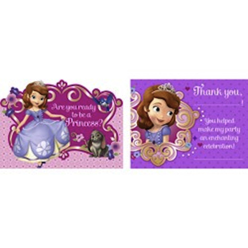 Sofia the First Invitation and Thank You Cards (16), , Invitations, Wholesale Halloween Costumes, Party Twinkle | PO BOX 3145 BRIGHTON VIC 3186 AUSTRALIA | www.partytwinkle.com.au