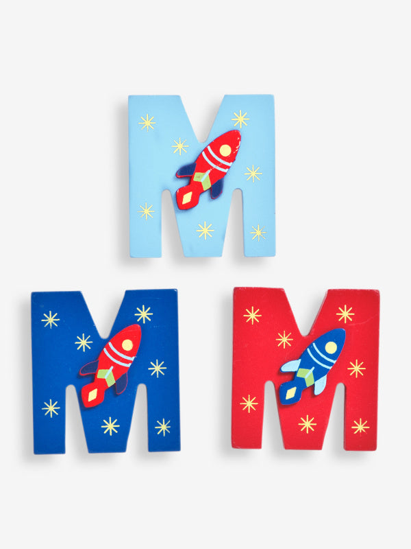 Jojo Maman Bebe - Wooden / Door Letter Primary "M" Blue