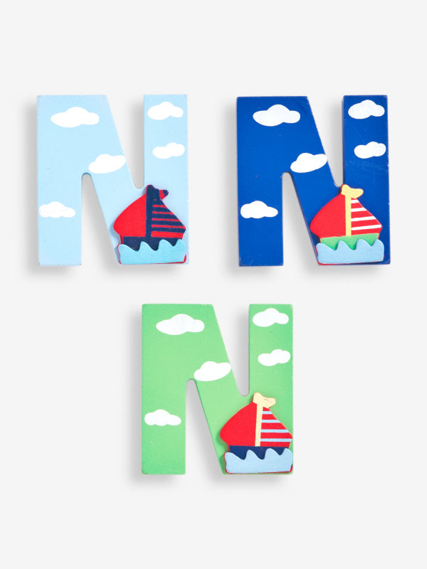 Jojo Maman Bebe - Wooden / Door Letter Primary "N" Navy