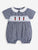 Jojo Maman Bebe Soldier Embroidered Check Baby Romper 12-18 months