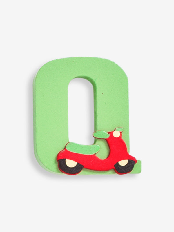 Jojo Maman Bebe - Wooden / Door Letter Primary "Q" Green