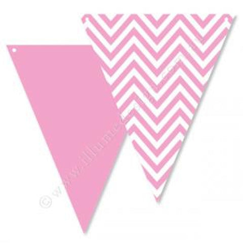 Pink Chevron Bunting, , Buntings, Illume Design, Party Twinkle | PO BOX 3145 BRIGHTON VIC 3186 AUSTRALIA | www.partytwinkle.com.au 
