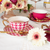 Cristina Re Fuschia Houndstooth Teacup and Saucer Set