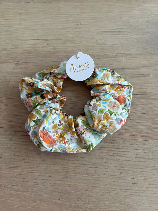 Annas of Australia Scrunchie - Liberty Print 8 (orange floral)