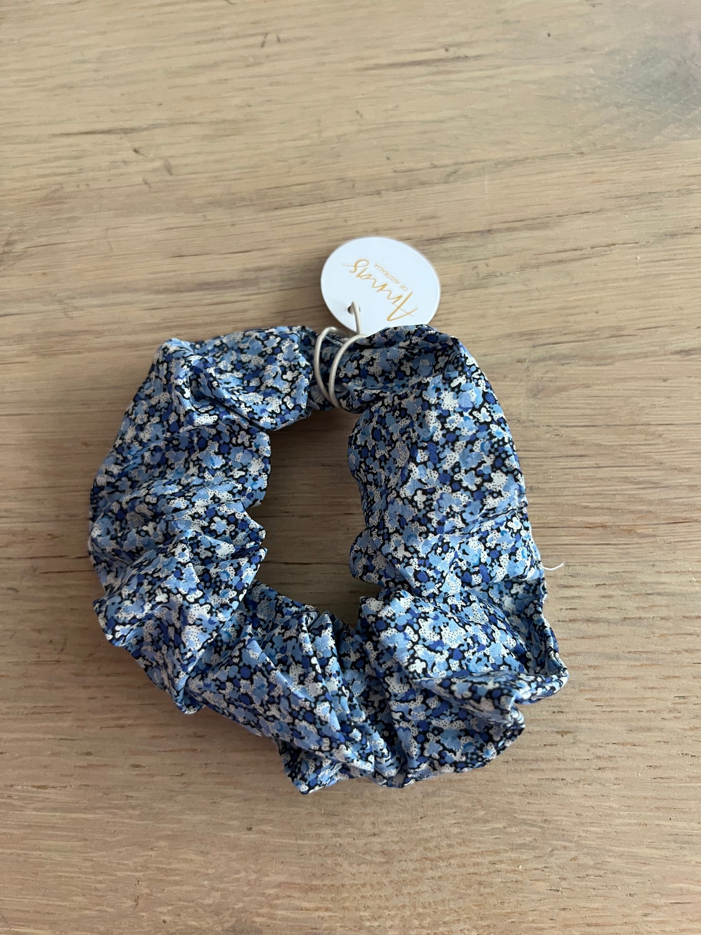 Annas of Australia Scrunchie - Liberty Print 3 (Blue)