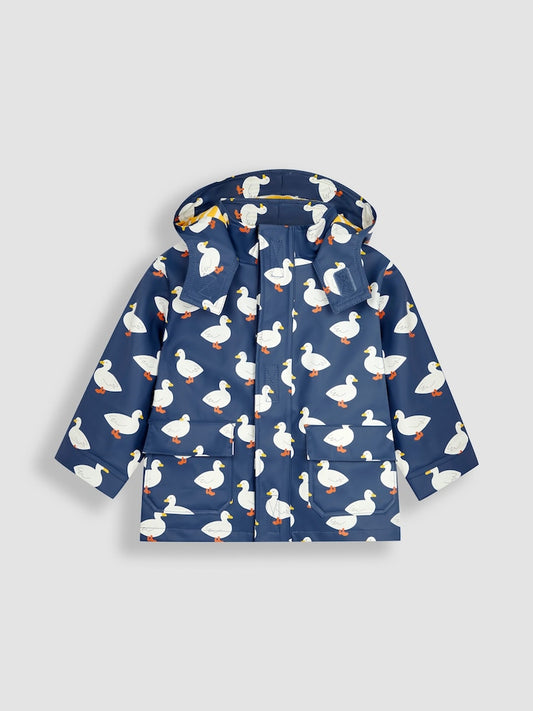 Jojo Maman Bebe Denim Blue Duck Waterproof Jacket (5 - 6 yrs)