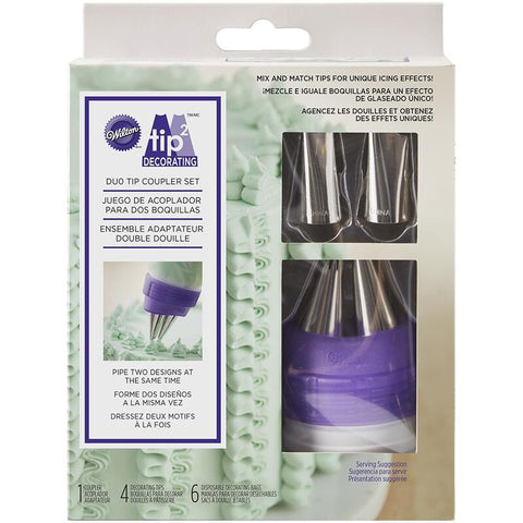 Wilton Tip2 Decorating Duo Tip Coupler Set (W2104-7128)