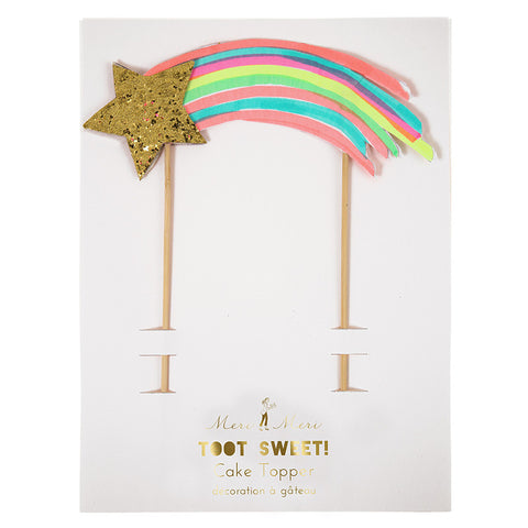 Meri Meri Rainbow Shooting Star Cake Topper