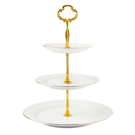 Cristina Re 3 Tier Cake Stand Ivory/ White