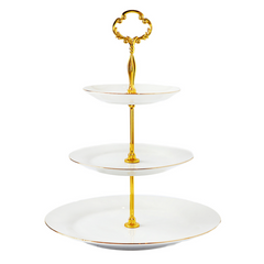 Cristina Re 3 Tier Cake Stand Ivory/ White