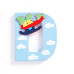 Jojo Maman Bebe - Wooden / Door Letter Primary D Blue.