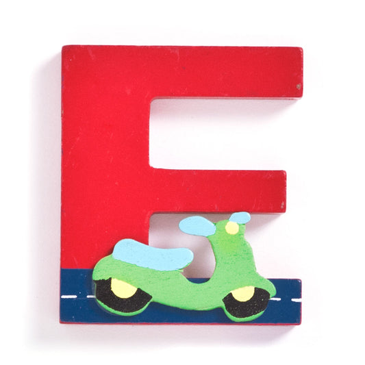 Jojo Maman Bebe - Wooden Letter Primary E Red