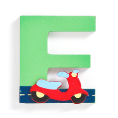 Jojo Maman Bebe - Wooden / Door Letter Primary E Green