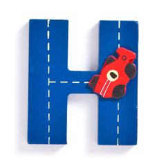 Jojo Maman Bebe - Wooden / Door Letter Primary "H" Navy