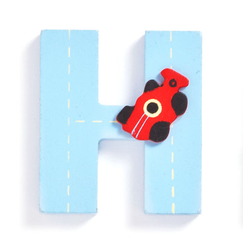 Jojo Maman Bebe - Wooden / Door Letter Primary "H" Blue