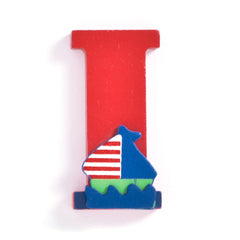 Jojo Maman Bebe - Wooden Letter Primary "I" Red