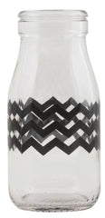 Mini Milk Bottle - Black Chevron, , Dining, General Eclectic, Party Twinkle | PO BOX 3145 BRIGHTON VIC 3186 AUSTRALIA | www.partytwinkle.com.au 