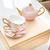 Cristina Re Signature Tea Set / teaset 2 Cup Blush Stripe - Bone China