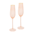 Cristina Re Champagne Flutes Rose Crystal Set of 2