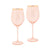 Cristina Re Wine Glass Rose Crystal Set of 2