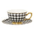 Cristina Re Houndstooth Teacup and Saucer Set