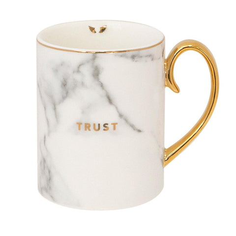 Cristina Re Trust Ivory / Gold  Bone China Mug