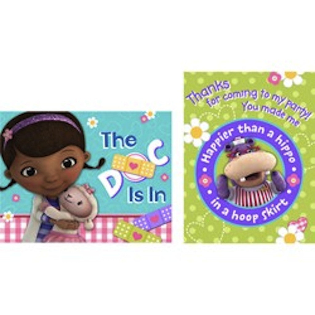 Doc McStuffins 8 Invitation and 8 Thank You Cards, , Invitations, Wholesale Halloween Costumes, Party Twinkle | PO BOX 3145 BRIGHTON VIC 3186 AUSTRALIA | www.partytwinkle.com.au