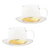 Cristina Re Estelle Glass Teacup and Saucer Set of 2