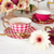 Cristina Re Fuchsia Houndstooth Teacup and Saucer Set