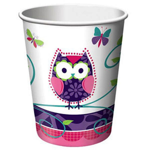 Owl Pal Birthday Cups (8), , Cups, Balloon Agencies, Party Twinkle | PO BOX 3145 BRIGHTON VIC 3186 AUSTRALIA | www.partytwinkle.com.au 