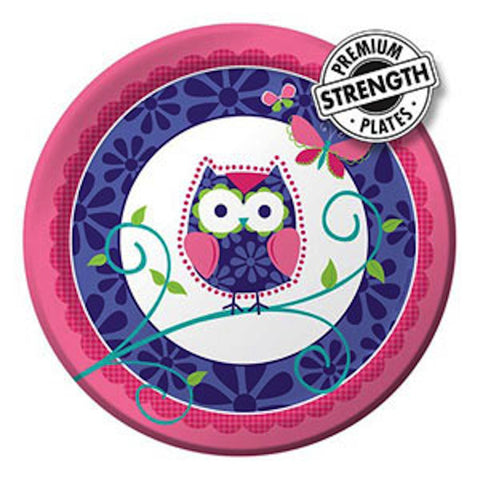 Owl Pal Birthday Dinner Plates (8), , Party Plate, Balloon Agencies, Party Twinkle | PO BOX 3145 BRIGHTON VIC 3186 AUSTRALIA | www.partytwinkle.com.au 