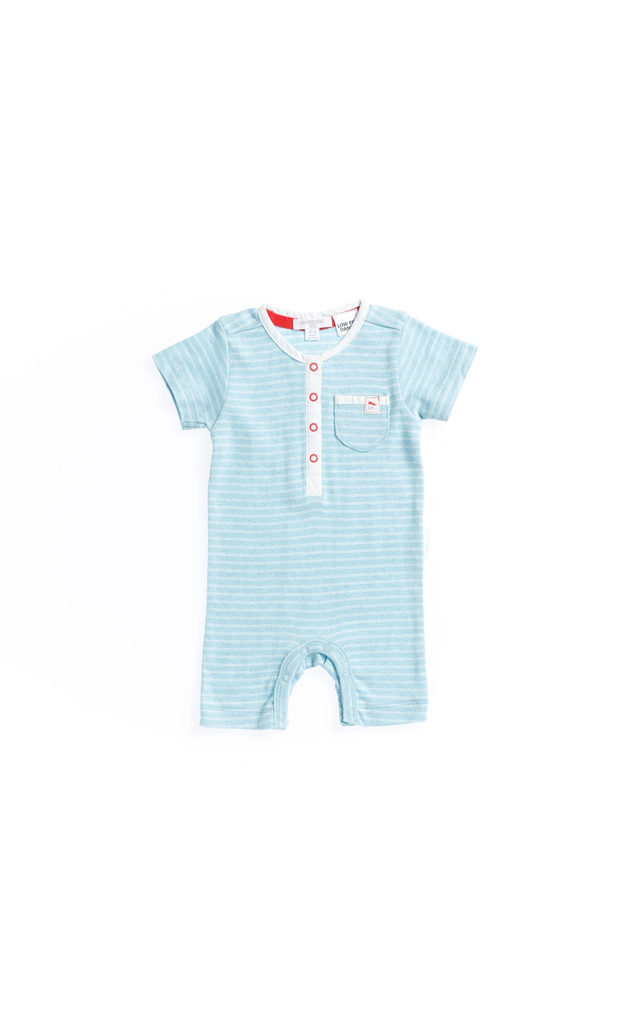 Purebaby Henley Growsuit (Spin Stripe), , Children's Clothing, Purebaby, Party Twinkle | PO BOX 3145 BRIGHTON VIC 3186 AUSTRALIA | www.partytwinkle.com.au