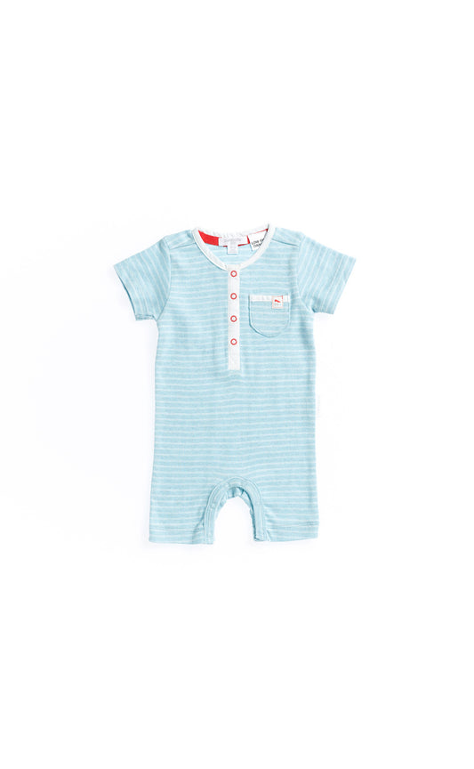 Purebaby Henley Growsuit (Spin Stripe), , Children's Clothing, Purebaby, Party Twinkle | PO BOX 3145 BRIGHTON VIC 3186 AUSTRALIA | www.partytwinkle.com.au