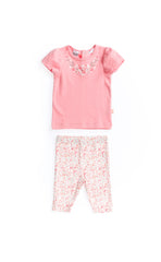 Purebaby Sundown T-Shirt PJ Set (Sundown Floral), , Children's Clothing, Purebaby, Party Twinkle | PO BOX 3145 BRIGHTON VIC 3186 AUSTRALIA | www.partytwinkle.com.au 
