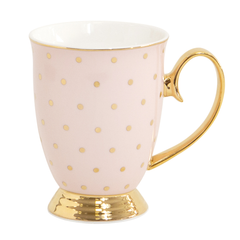 Cristina Re Mug - Polka Gold Blush / Pink New Bone China