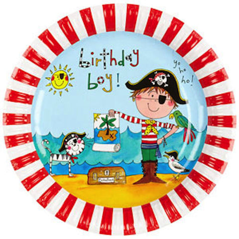 Pirate Paper Plates - Pack of 8, , Party Plate, Rachel Ellen, Party Twinkle | PO BOX 3145 BRIGHTON VIC 3186 AUSTRALIA | www.partytwinkle.com.au 