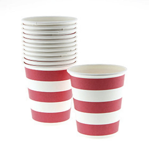 Sambellina Candy Stripe Red Cups (12), , Cups, Sambellina, Party Twinkle | PO BOX 3145 BRIGHTON VIC 3186 AUSTRALIA | www.partytwinkle.com.au  - 1