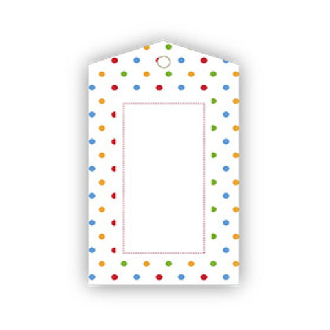 Sambellina Polkadot Multi-Coloured Gift Tags (12), , Gift Tags, Sambellina, Party Twinkle | PO BOX 3145 BRIGHTON VIC 3186 AUSTRALIA | www.partytwinkle.com.au 