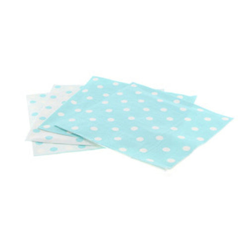 Sambellina Blue Polkadot Reversible Party Napkins (20), , Napkins, Sambellina, Party Twinkle | PO BOX 3145 BRIGHTON VIC 3186 AUSTRALIA | www.partytwinkle.com.au 