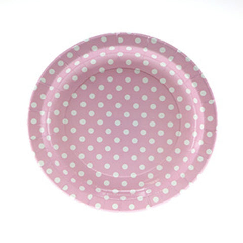 Sambellina Polkadot Pink Party Plates (12), , Party Plate, Sambellina, Party Twinkle | PO BOX 3145 BRIGHTON VIC 3186 AUSTRALIA | www.partytwinkle.com.au 