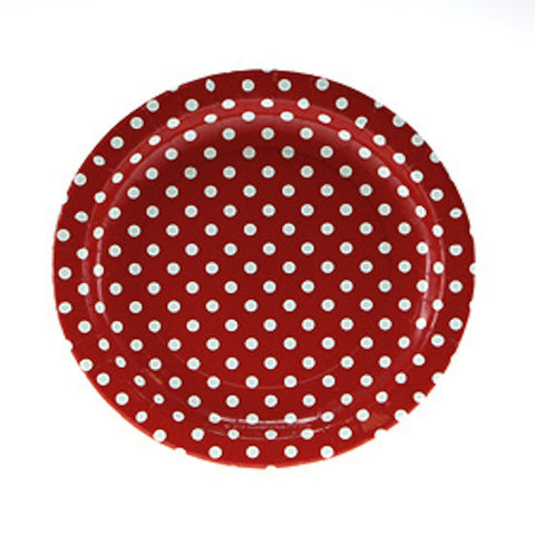 Sambellina Red Polkadot Party Plates (12), , Party Plate, Sambellina, Party Twinkle | PO BOX 3145 BRIGHTON VIC 3186 AUSTRALIA | www.partytwinkle.com.au 