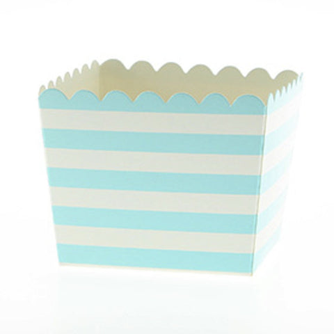 * Sambellina Blue Stripe Scallop Party Favour Boxes (6), , Favour Box, Sambellina, Party Twinkle | PO BOX 3145 BRIGHTON VIC 3186 AUSTRALIA | www.partytwinkle.com.au 