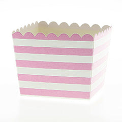 Sambellina Pink Stripe Scallop Favour Boxes (6), , Favour Box, Sambellina, Party Twinkle | PO BOX 3145 BRIGHTON VIC 3186 AUSTRALIA | www.partytwinkle.com.au 