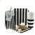 Sambellina Candy Stripe Black Square Plates (12), , Party Plate, Sambellina, Party Twinkle | PO BOX 3145 BRIGHTON VIC 3186 AUSTRALIA | www.partytwinkle.com.au  - 2