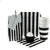 Sambellina Candy Stripe Black Square Plates (12), , Party Plate, Sambellina, Party Twinkle | PO BOX 3145 BRIGHTON VIC 3186 AUSTRALIA | www.partytwinkle.com.au  - 3